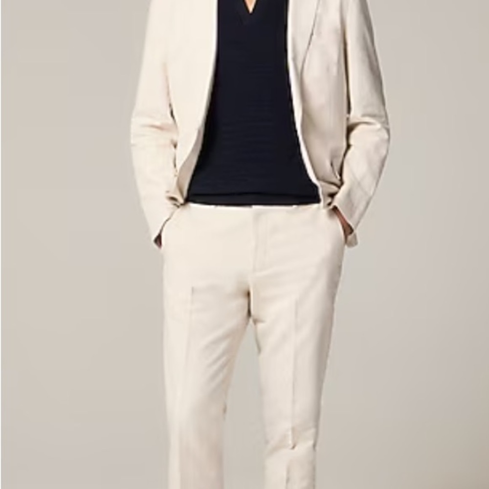 J. Crew Men's Ludlow slim fit suit pant in Irish cotton linen blend